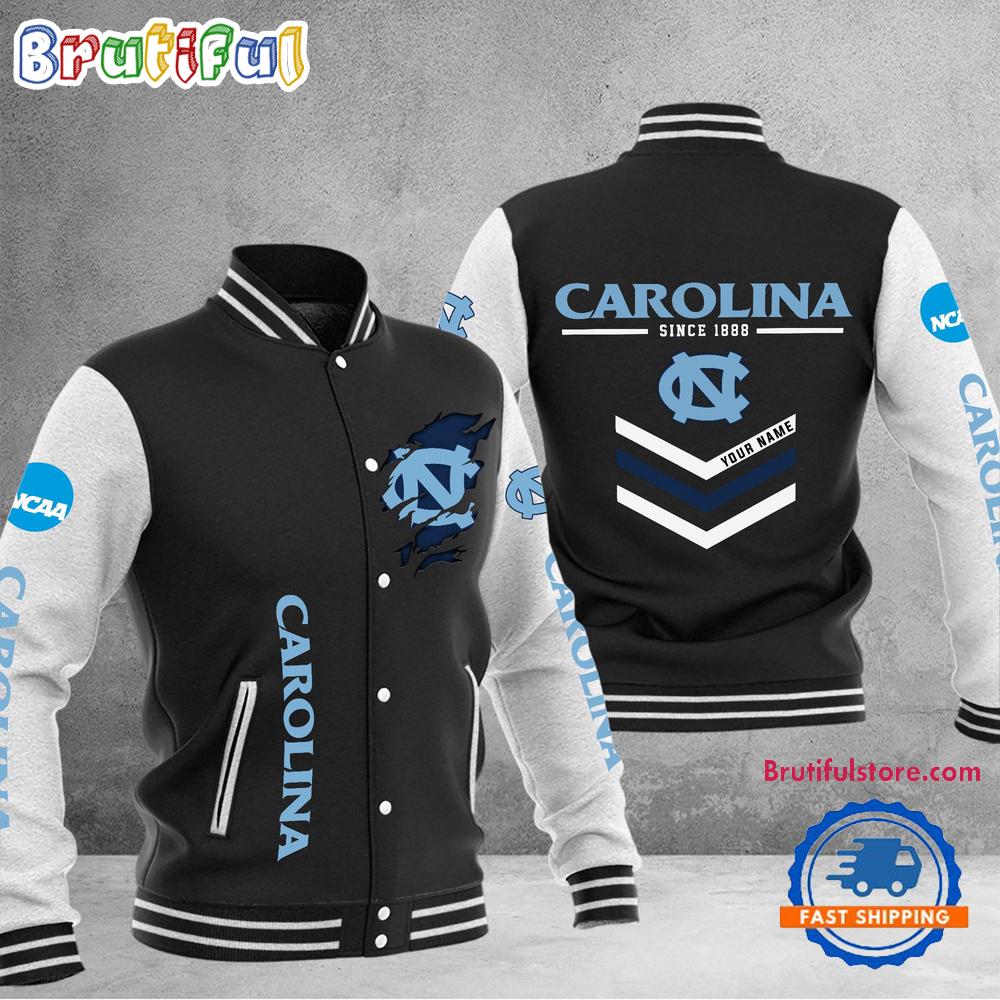 NCAA North Carolina Tar Heels Personalized Sporty Varsity Baseball Jacket