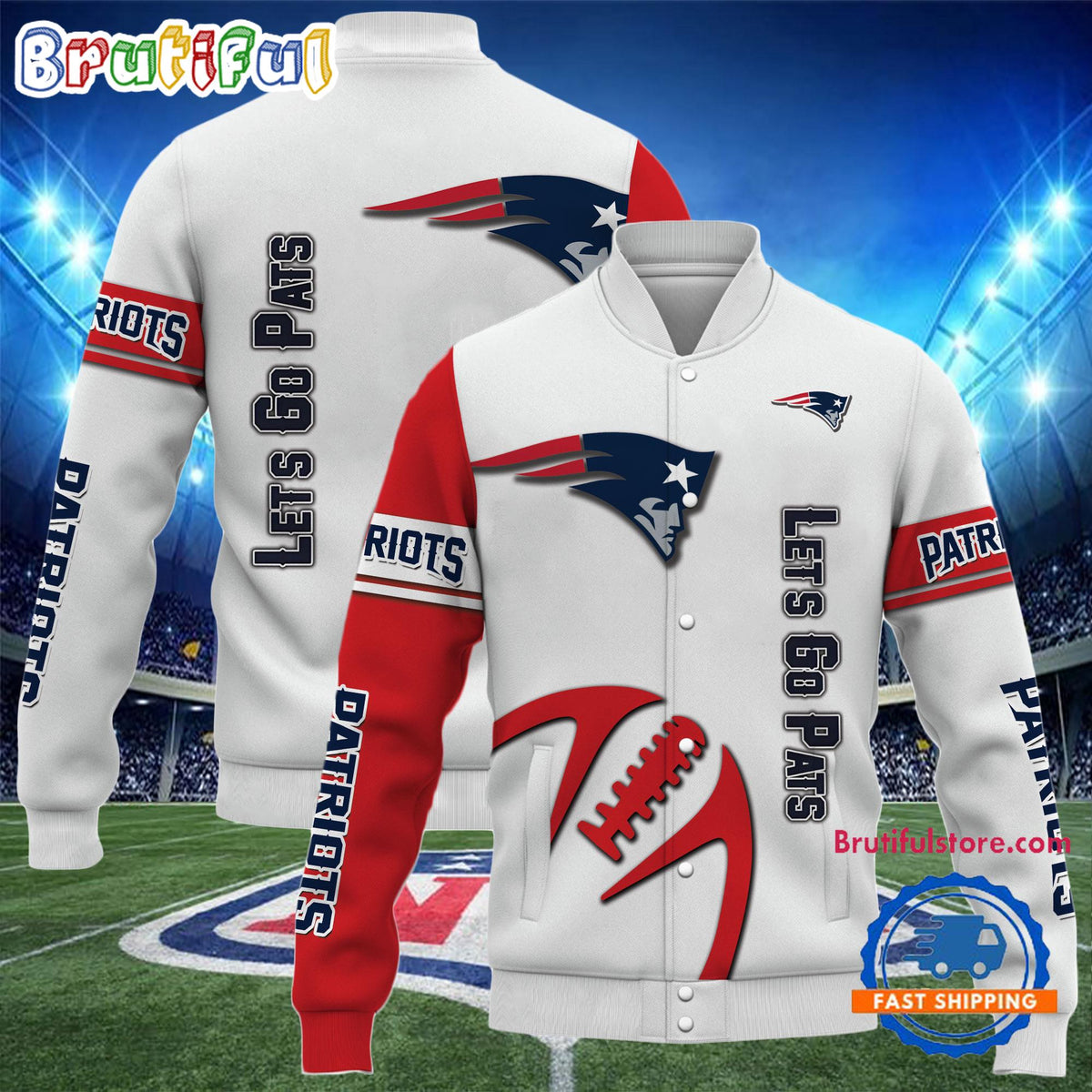 New England Patriots 2024 NFL Team Limited Edition New Design Baseball Jacket