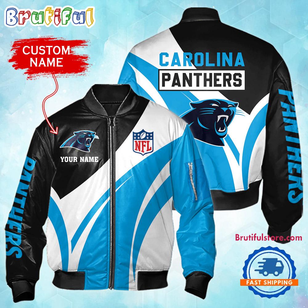 NFL Carolina Panthers Football Team Logo Personalized Bomber Jacket