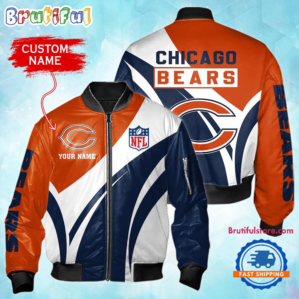 NFL Chicago Bears Football Team Logo Personalized Bomber Jacket