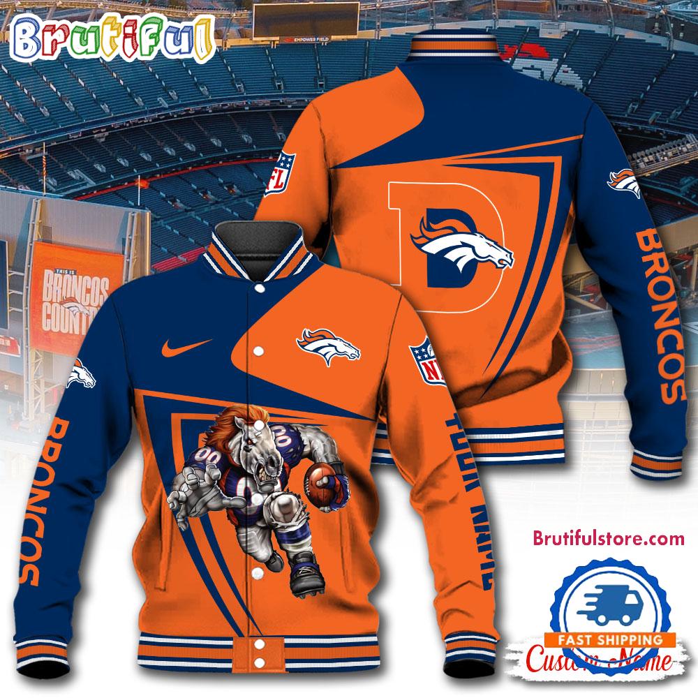 NFL Denver Broncos Football Mascot Limited New Design Baseball Jacket