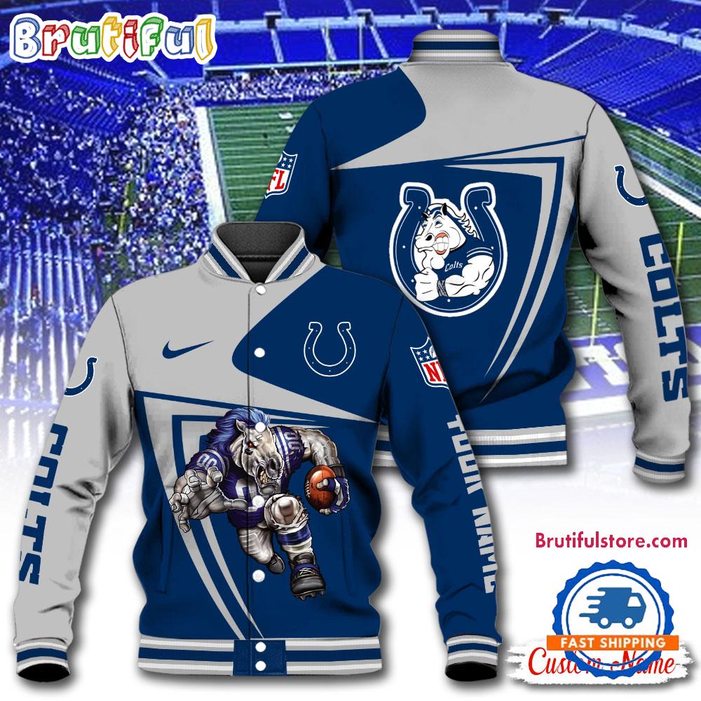 NFL Indianapolis Colts Football Mascot Limited New Design Baseball Jacket