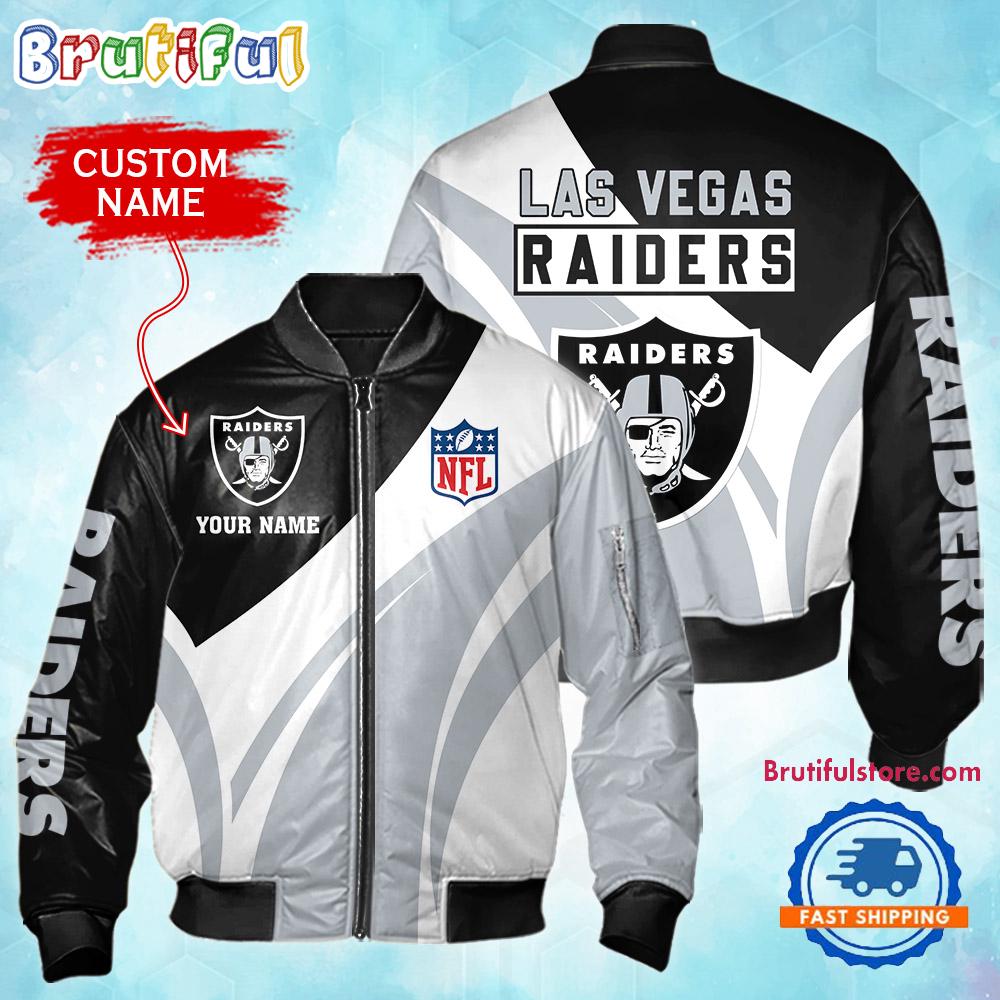 NFL Las Vegas Raiders Football Team Logo Personalized Bomber Jacket
