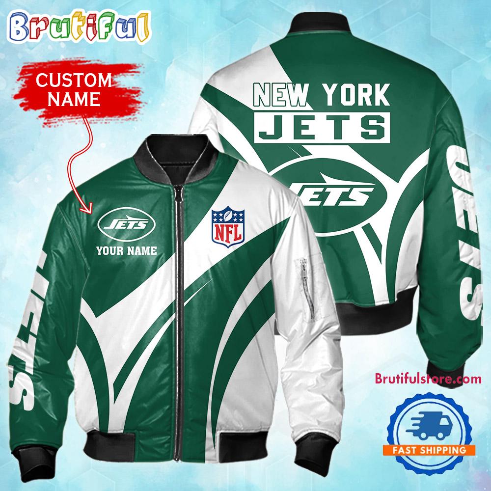 NFL New York Jets Football Team Logo Personalized Bomber Jacket