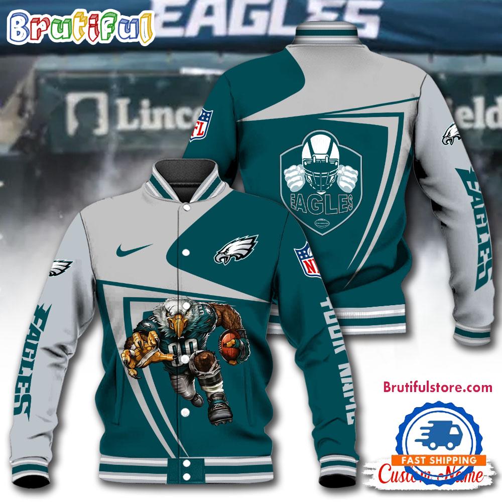 NFL Philadelphia Eagles Football Mascot Limited New Design Baseball Jacket