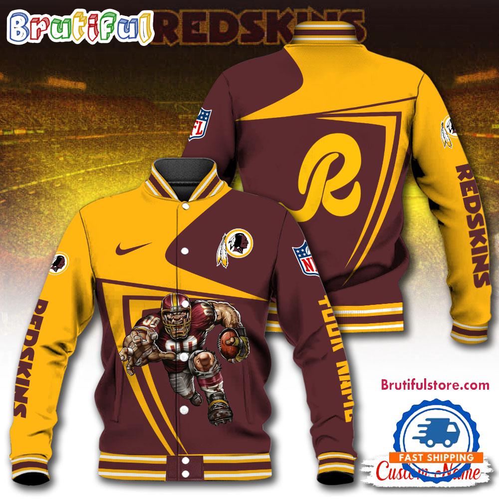 NFL Washington Redskins Football Mascot Limited New Design Baseball Jacket