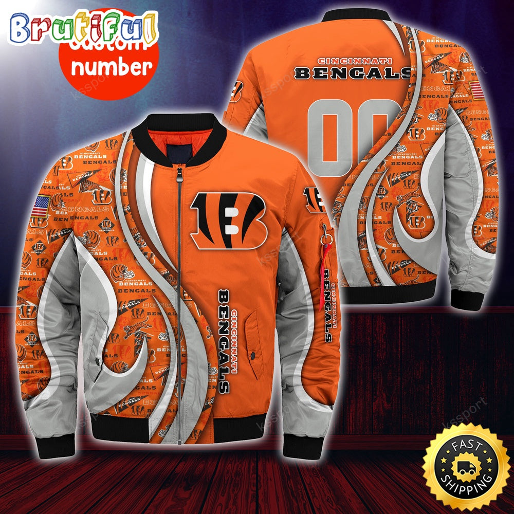 Personalized NFL Cincinnati Bengals Bomber Jacket Urban Bomber Fashion