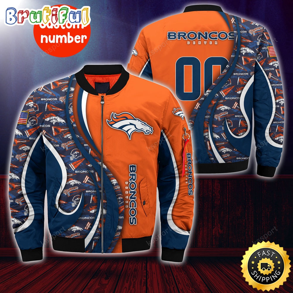 Personalized NFL Denver Broncos Bomber Jacket Urban Bomber Fashion