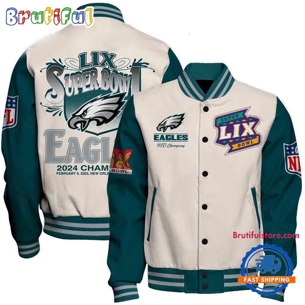 Philadelphia Eagles Super Bowl 2025 Celebrate The Victory Varsity Jacket