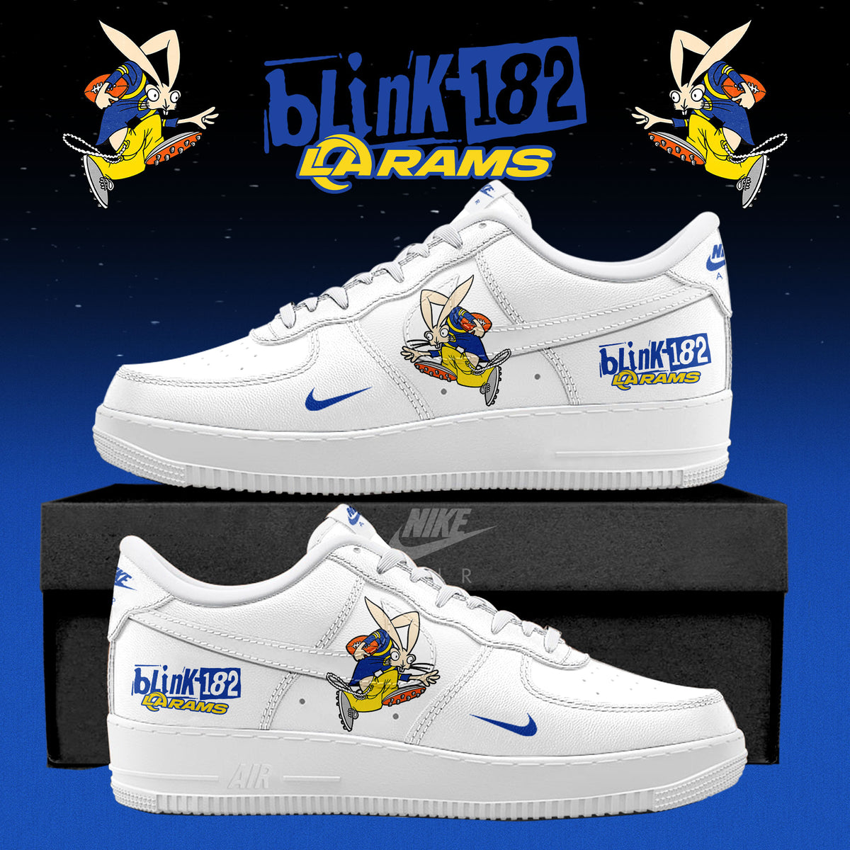_ .Los Angeles Rams x blink-182 Limited Edition AF1 Sneaker