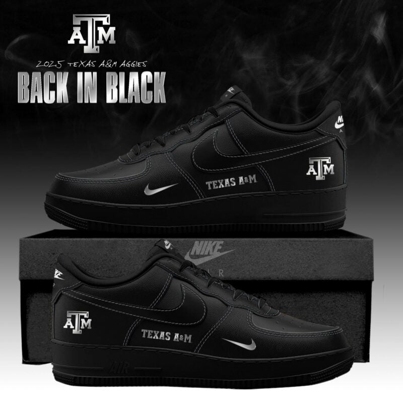 _ Texas A&amp;M Aggies 'Back in Black' 2025 Special Edition AF1 Sneakers