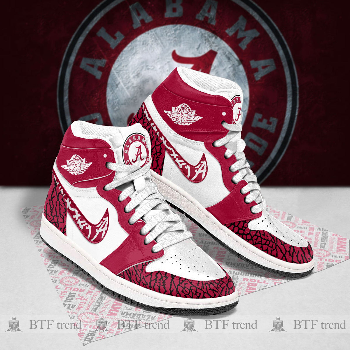 Alabama Crimson Tide AJ1 Shoes