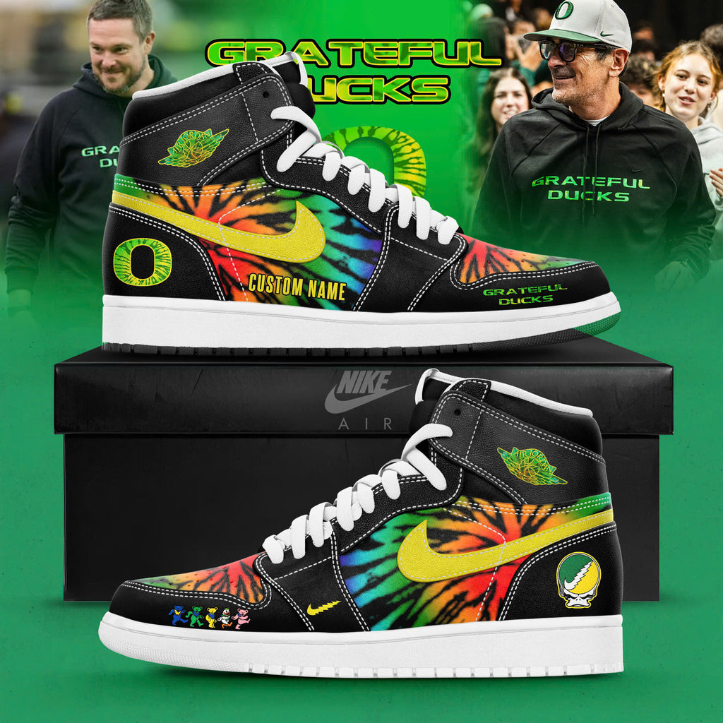 ..Oregon Ducks x Grateful Dead Limited Editions AJ1 Sneakers