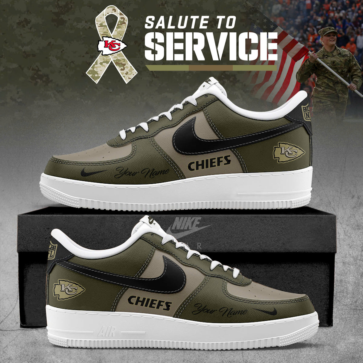 _ Kansas City Chiefs 2025 Salute to Service Special Edition Custom AF1 Sneaker