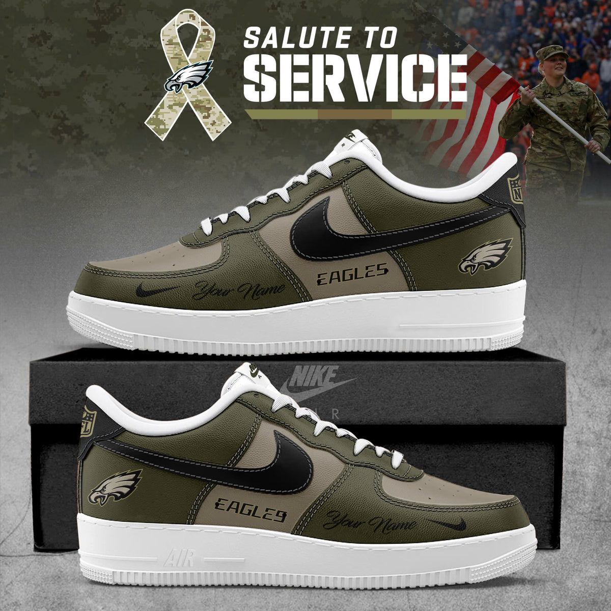 _ Philadelphia Eagles 2025 Salute to Service Special Edition Custom AF1 Sneaker