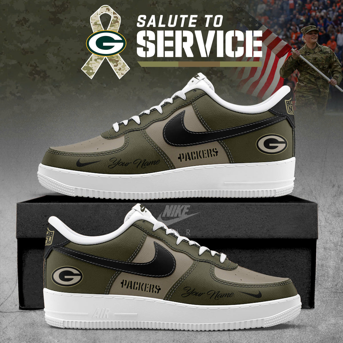 Green Bay Packers 2025 Salute to Service Special Edition Custom AF1 Sneaker