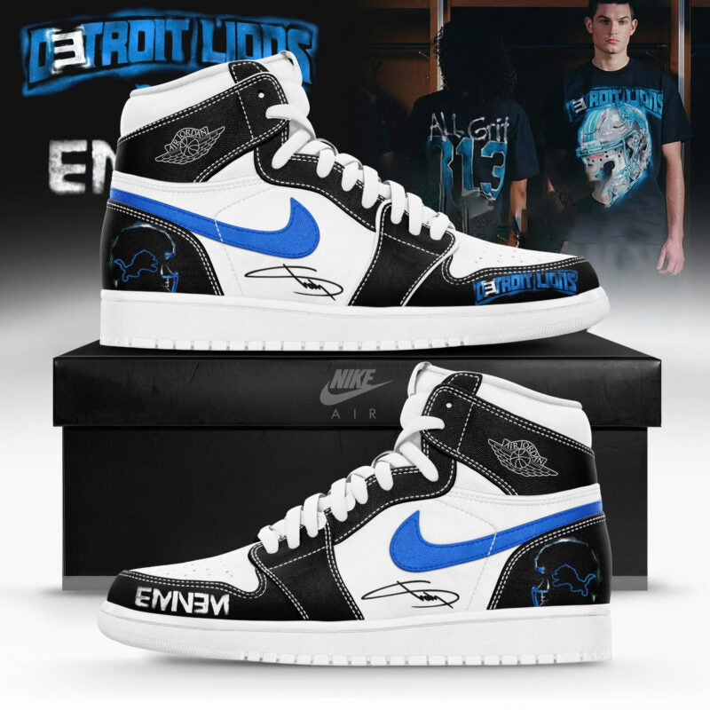 _ Eminem x Detroit Lions “Thanksgiving Halftime Show” Limited Edition AJ1 Sneakers