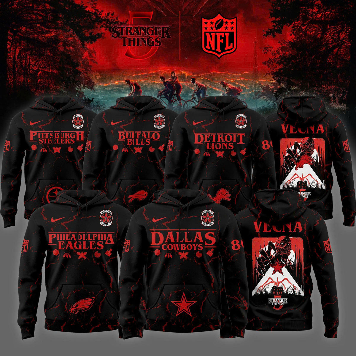 _ NFL x Stranger Things 2025 Special Editions Hoodie