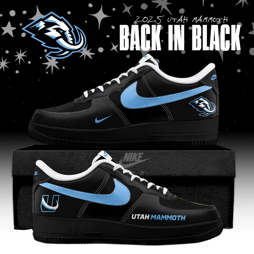 _ Utah Mammoth x Back In Black  Special Edition AF1 Sneakers