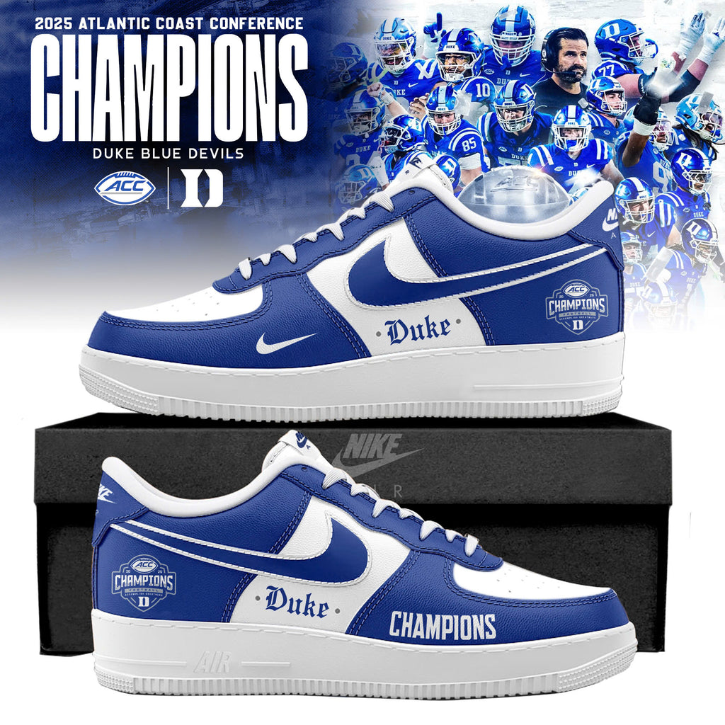 Duke Blue Devils 2025 ACC Football Champions AF1 Sneaker