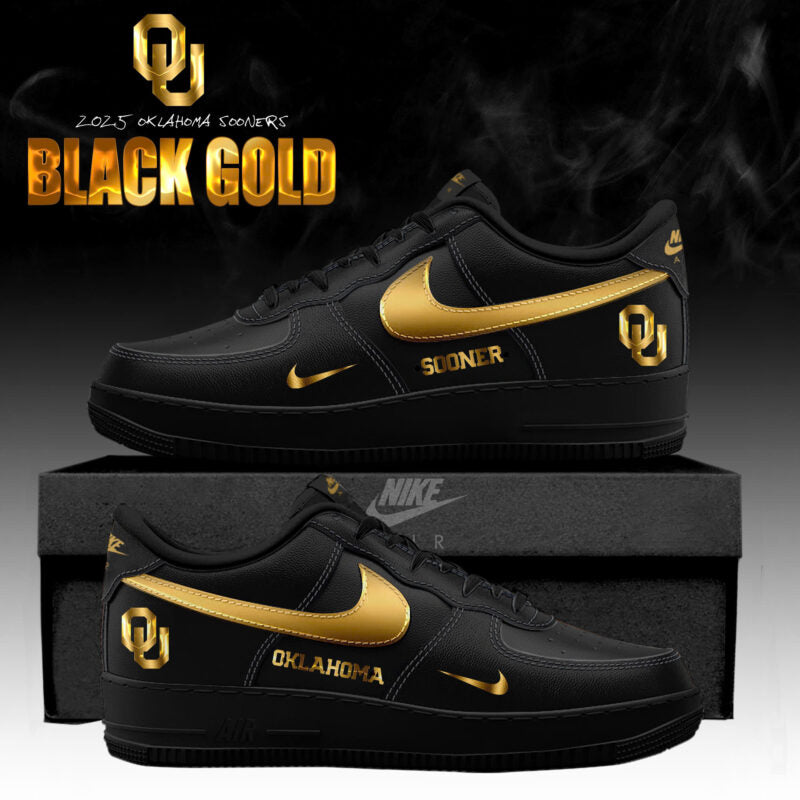 Oklahoma Sooners 'Black Gold' 2025 Special Edition AF1 Sneakers