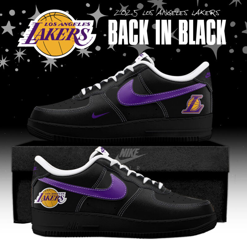 _ Los Angeles Lakers Back In Black Special Edition AF1 Sneakers