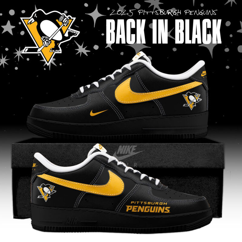 _ Pittsburgh Penguins Back In Black Special Edition AF1 Sneakers