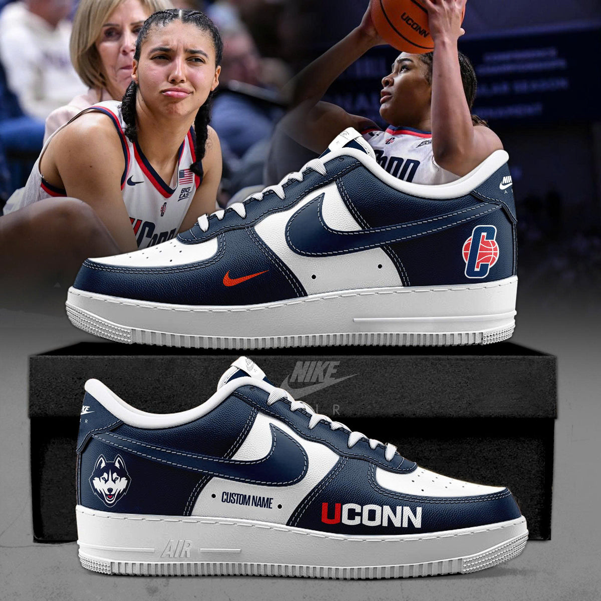 _ UConn Huskies women's basketball 2026  Special Edition AF1 Sneakers