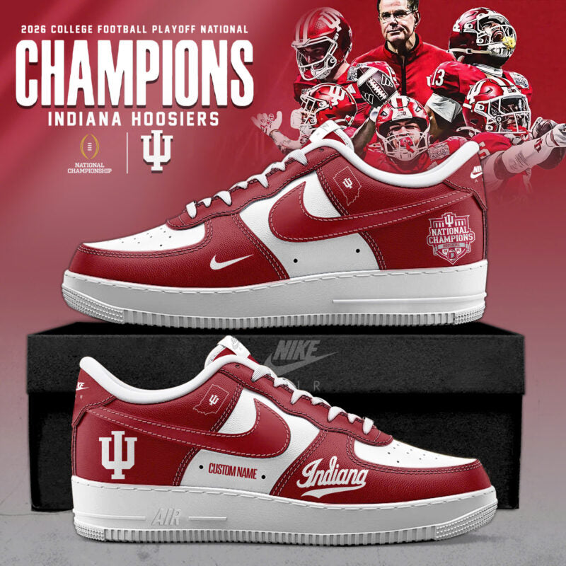 _ Indiana Hoosiers College Football Playoff 2025 National Champions AF1 Sneakers