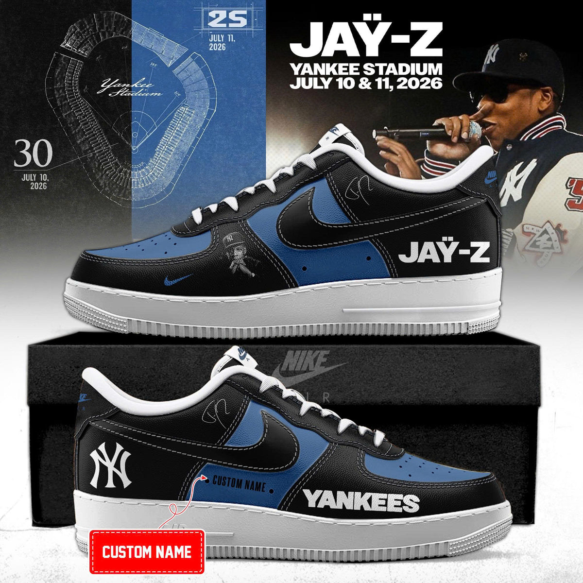 _NYY x Jay-Z Hometown Show 2026  Limited Edition AF1 Sneakers