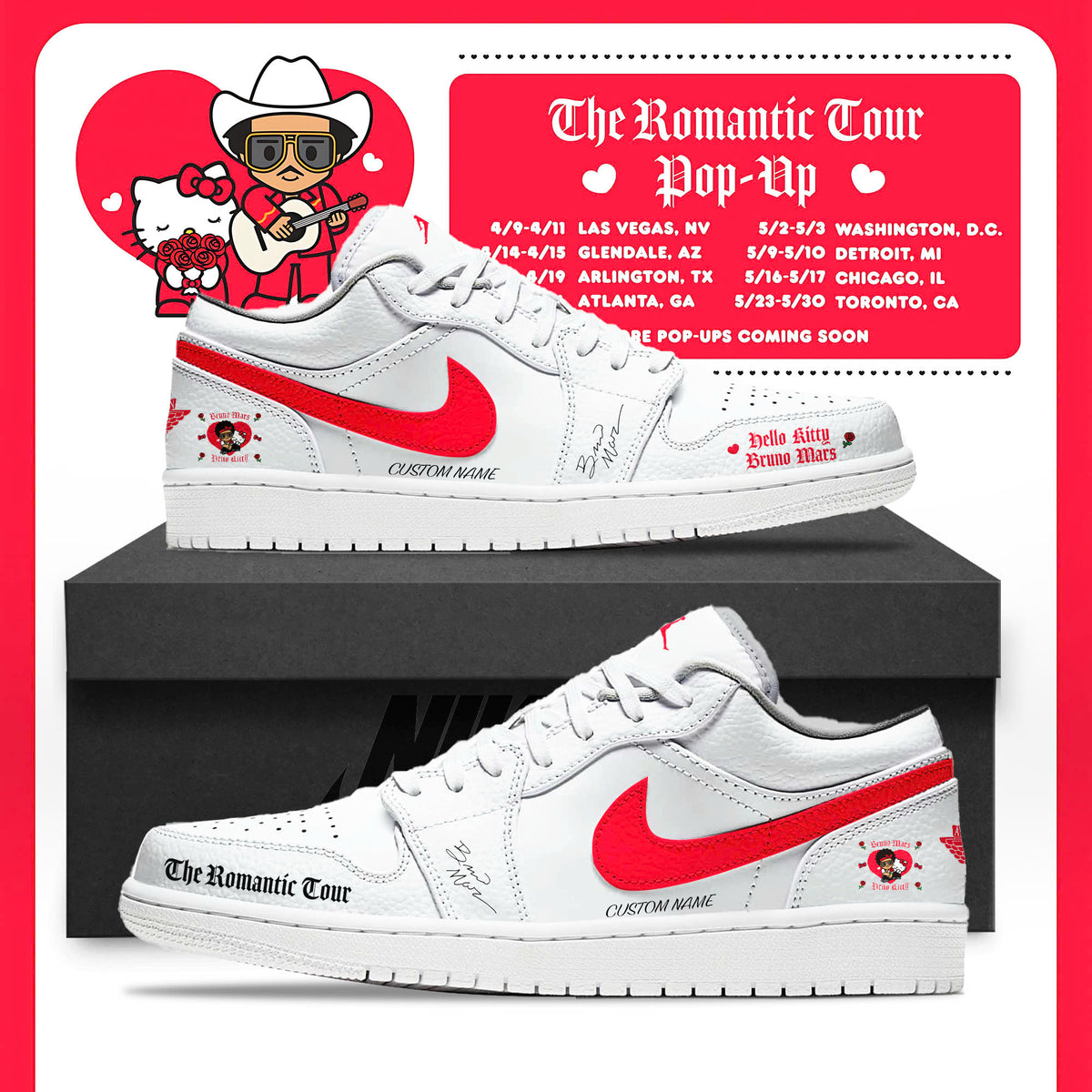 _HK x BM Romantic Tour 2026 Limited Edition AJ1 Low Sneaker