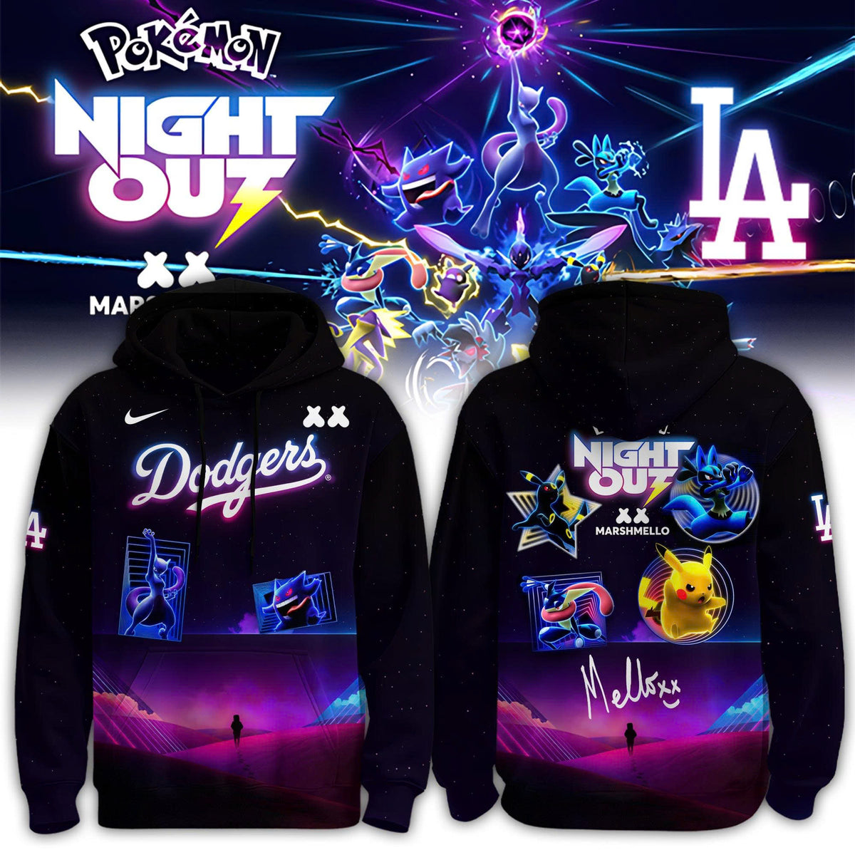 _LA x Pokémon Night Out  EDM Edition Hoodie