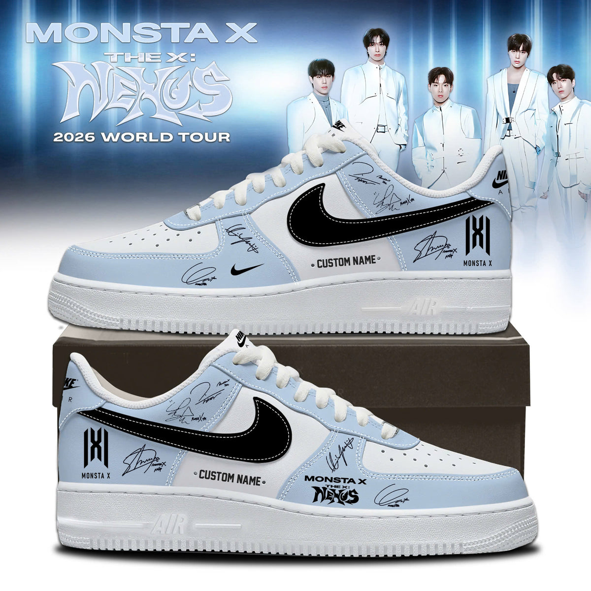 _ MONSTA X 2026 World Tour Limited Edition AF1 Sneakers