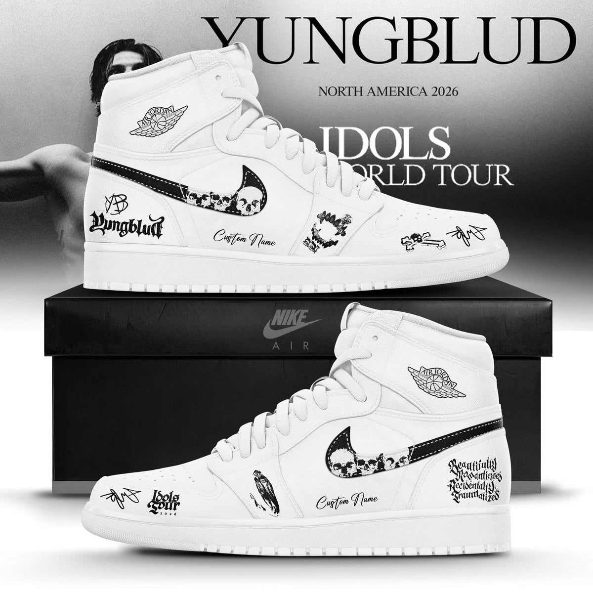 _YBD Idols The World Tour 2026 Limited Edition AJ1 Sneakers