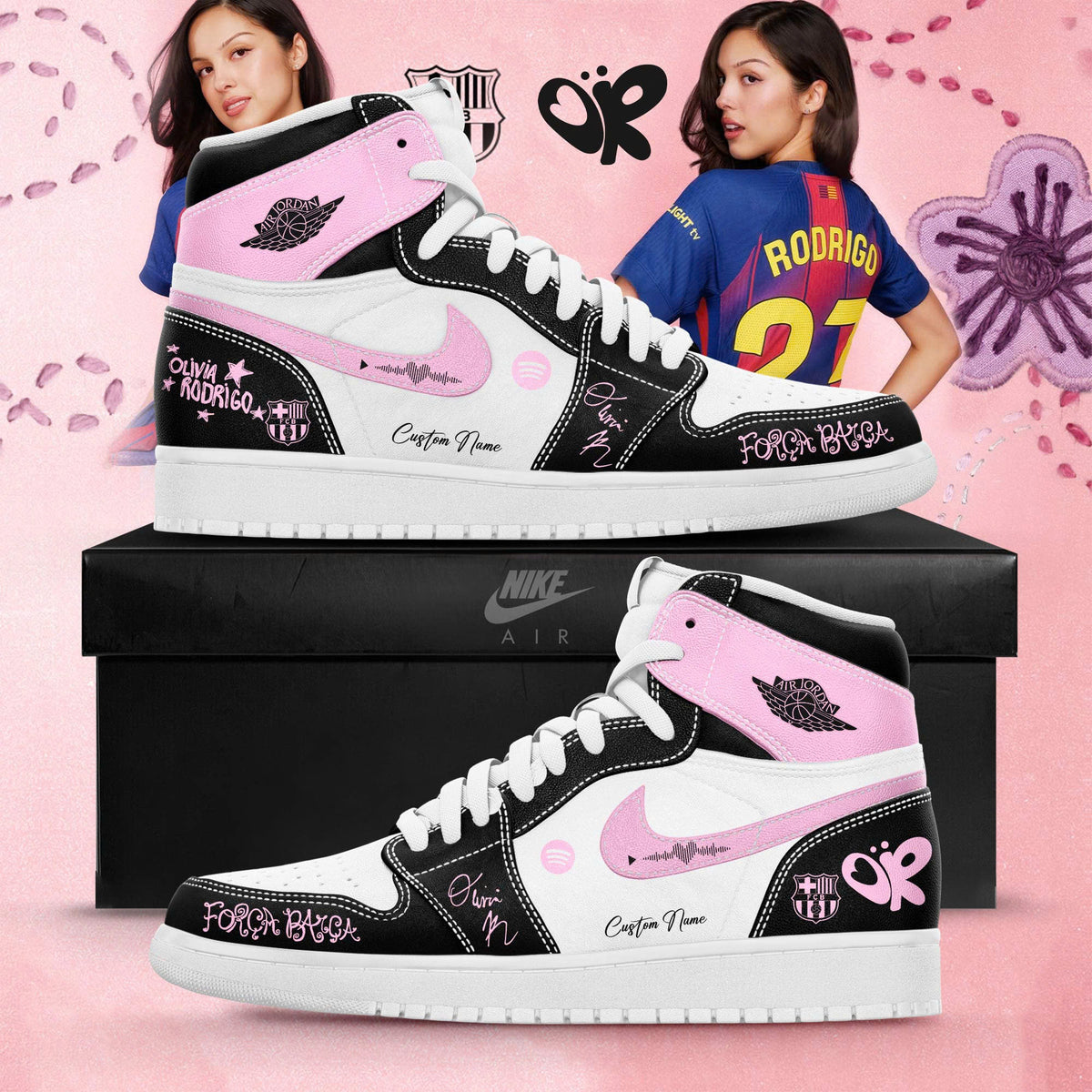 _OR x Barceln F.C Collaboration 2026 Limited Edition AJ1 Sneakers