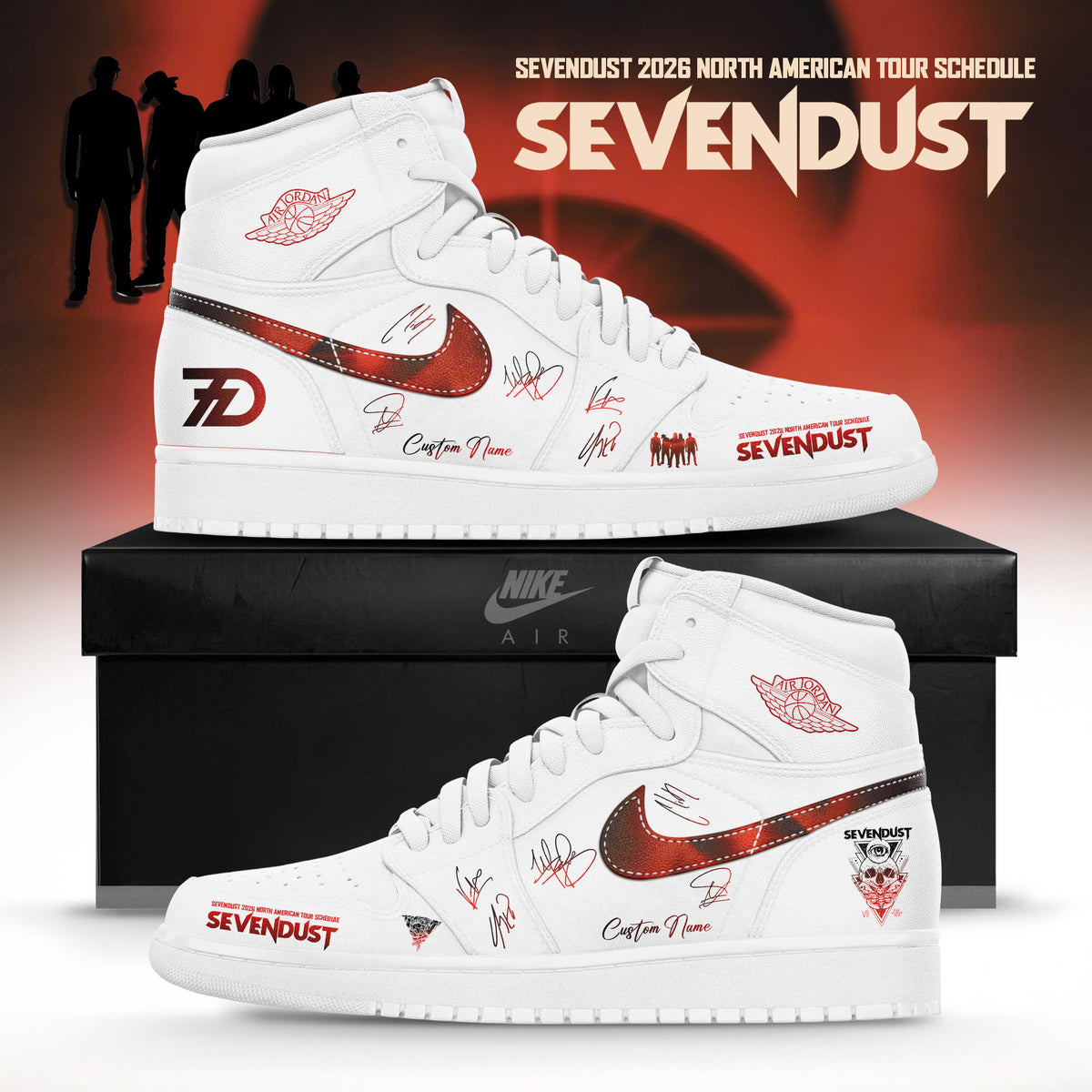 _7D The Dead / Seven Tour 2026 Limited Edition AJ1 Sneakers