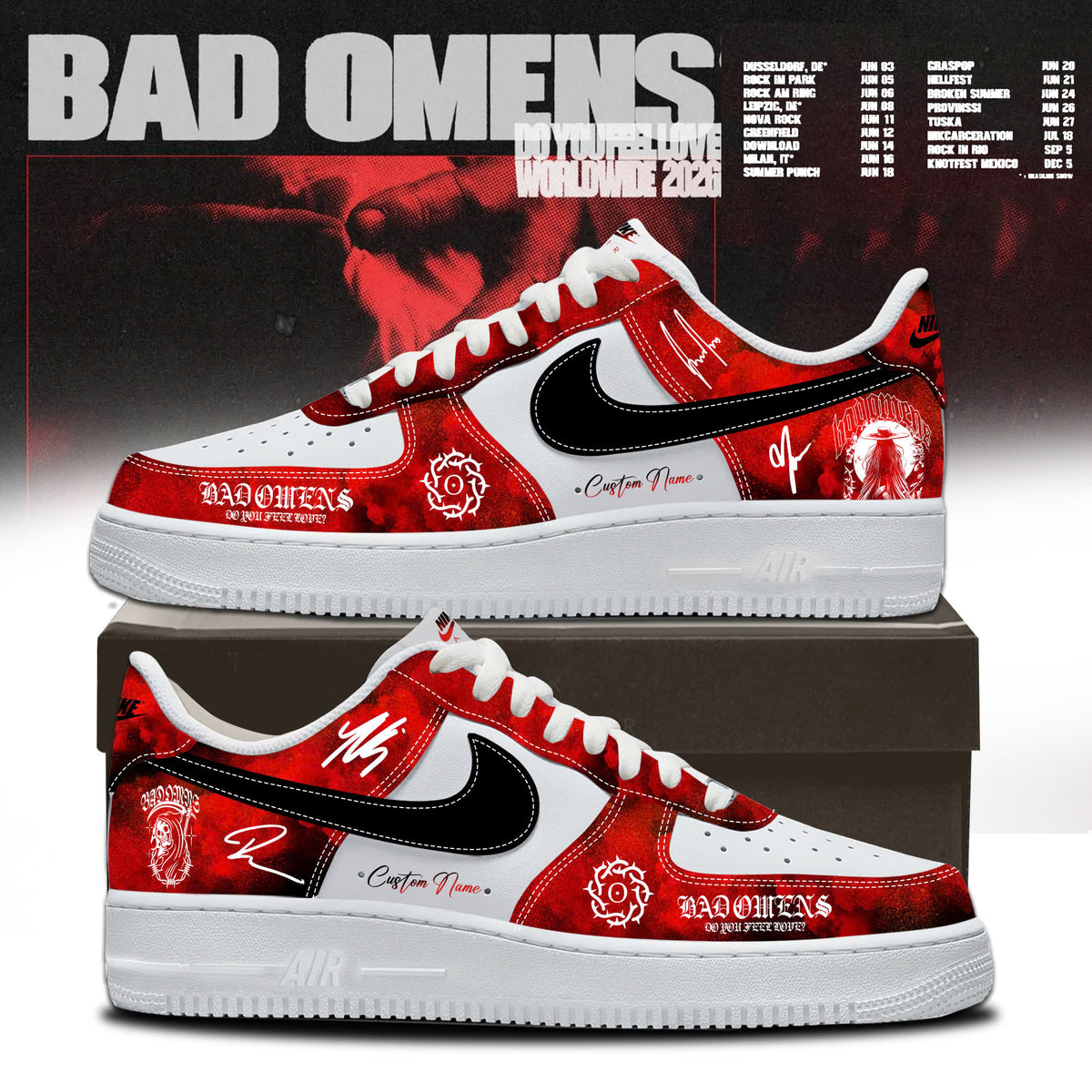 _ BO " Do You Feel Love " Worldwide 2026 Tour Limited Edition AF1 Sneakers