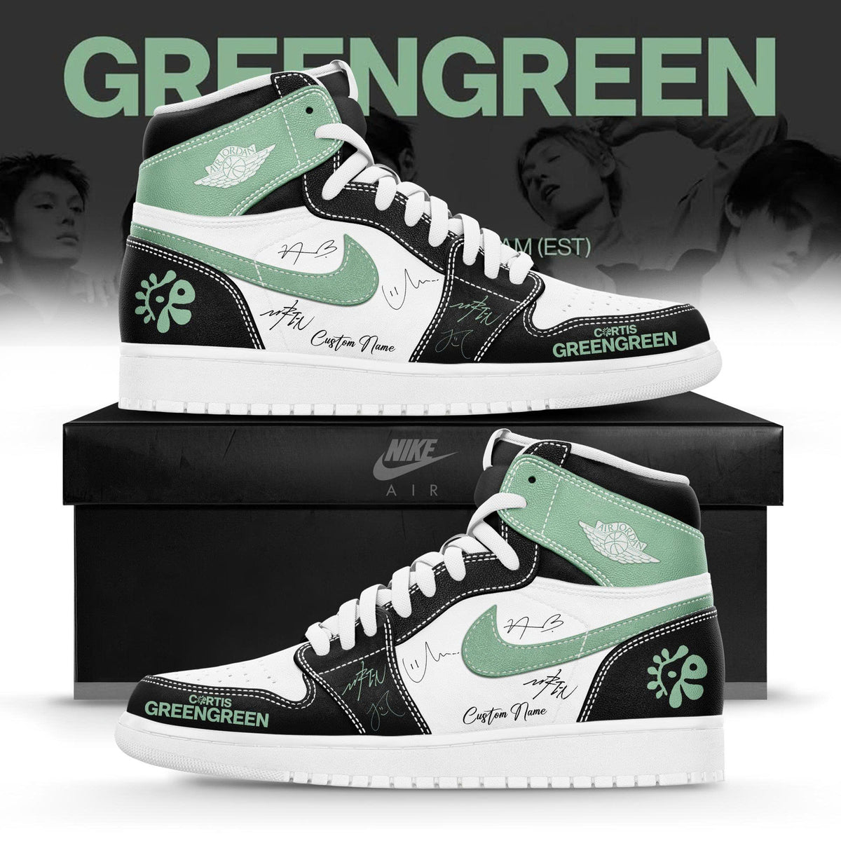 _C "GreenGreen" Ep 2 New Album 2026 Limited Edition AJ1 Sneakers