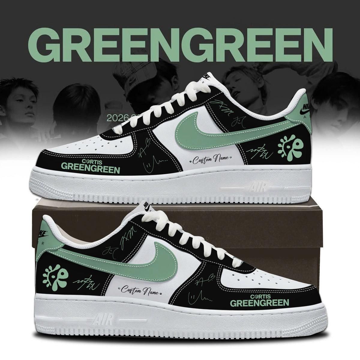 _C "GreenGreen" Ep 2 New Album 2026 Limited Edition AF1 Sneakers