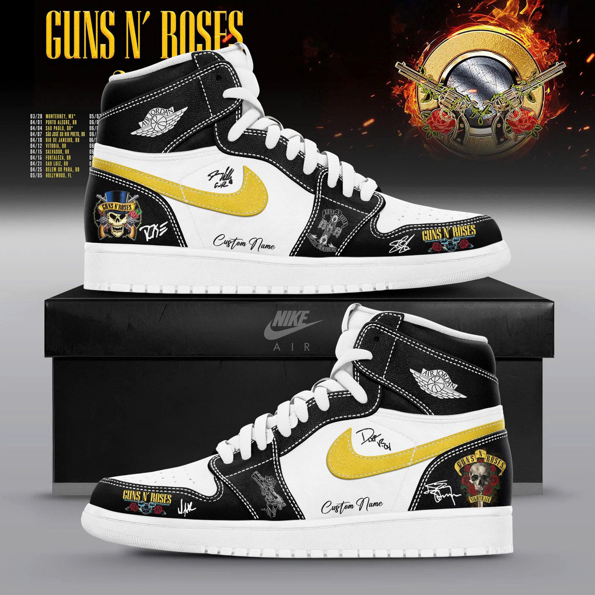 _ GNR 2026 Tour Limited Edition AJ1 Sneakers