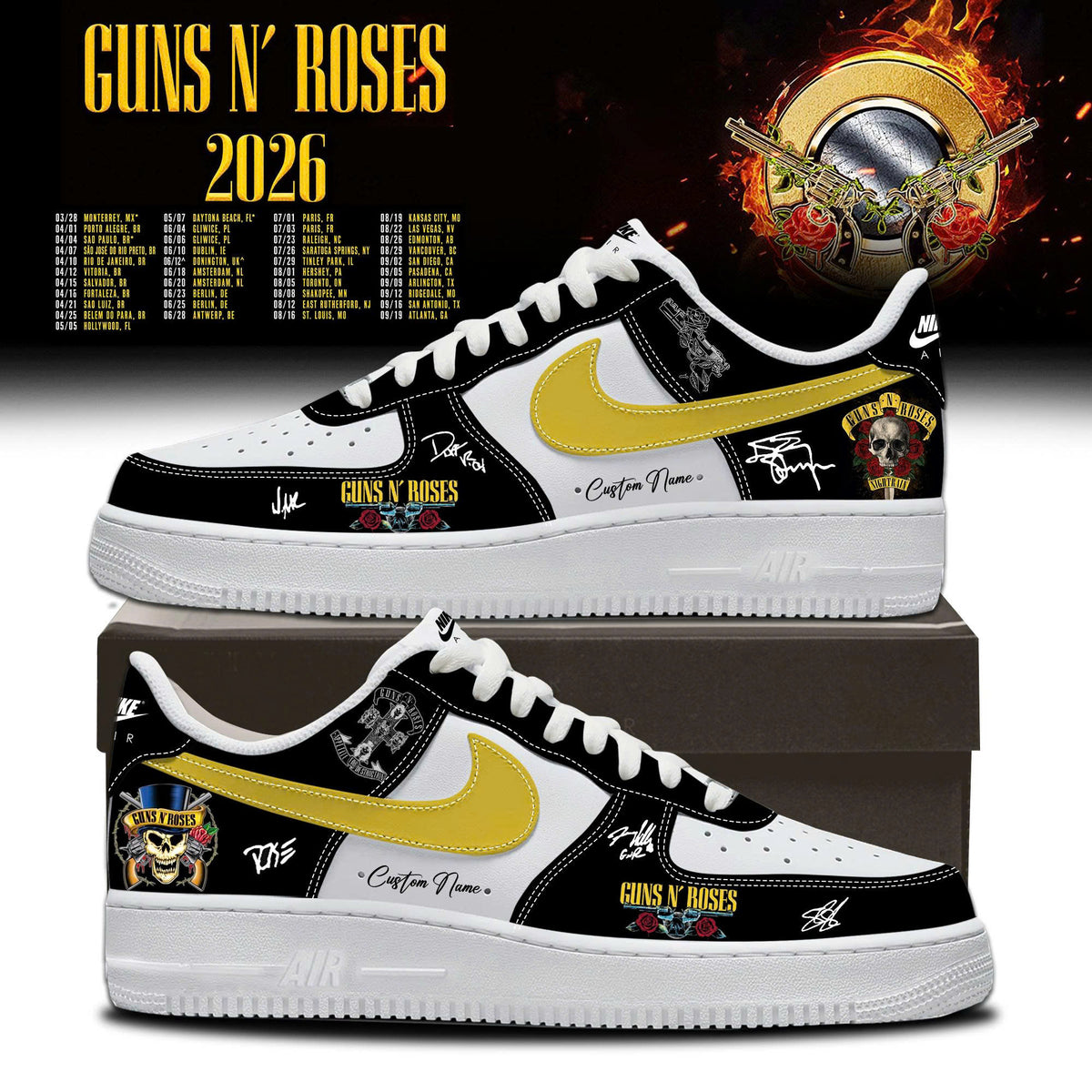_GNR 2026 Tour Limited Edition AF1 Sneakers