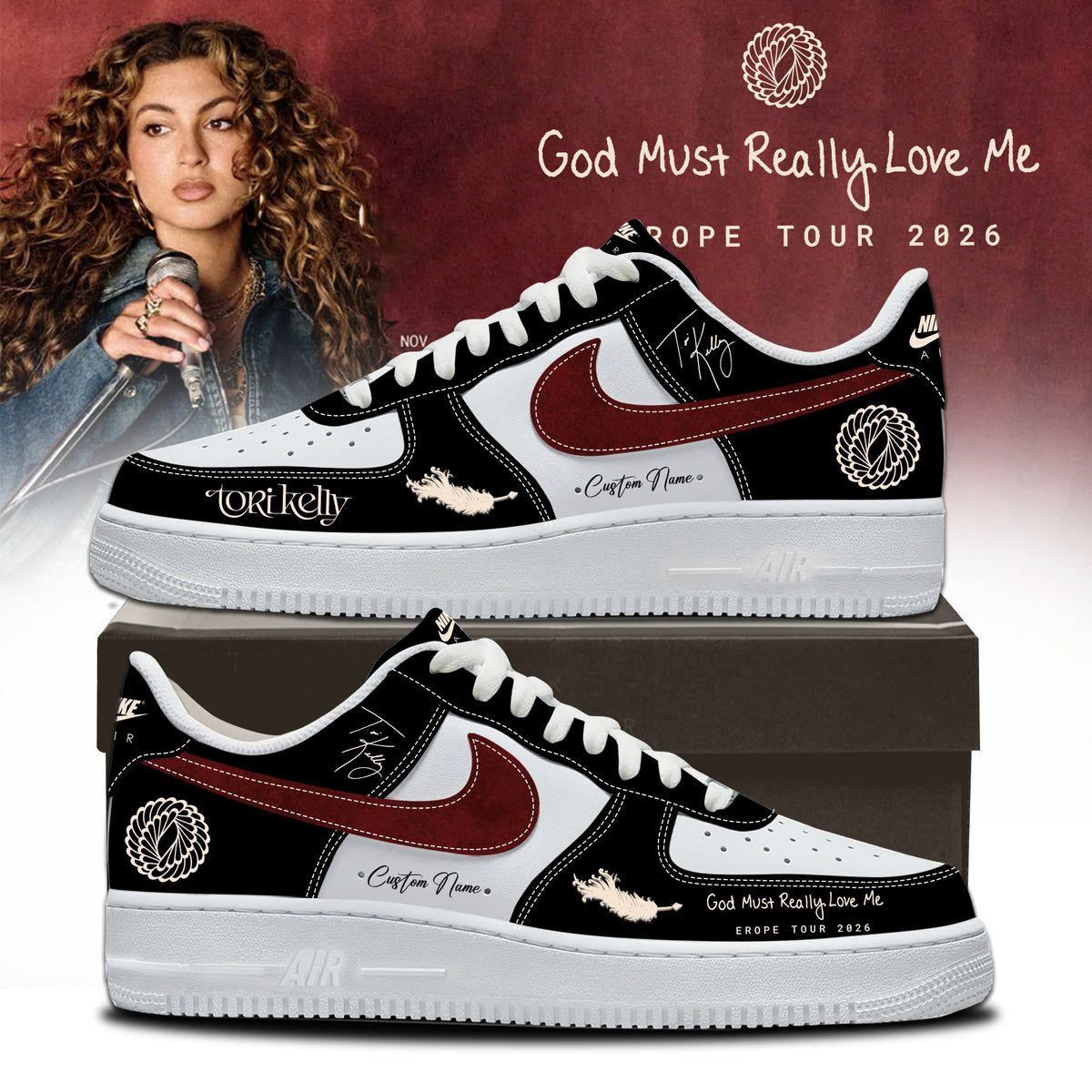 _TK the “God Must Really Love Me” Europe Tour 2026 Limited Edition AF1 Sneakers