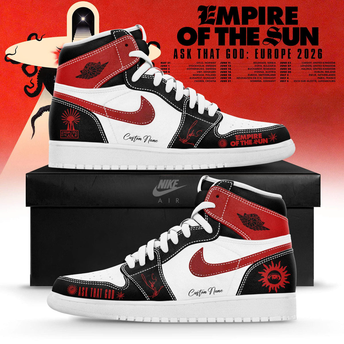 EOTS ASK THAT GOD Tour 2026 Limited Edition AJ1 Sneakers