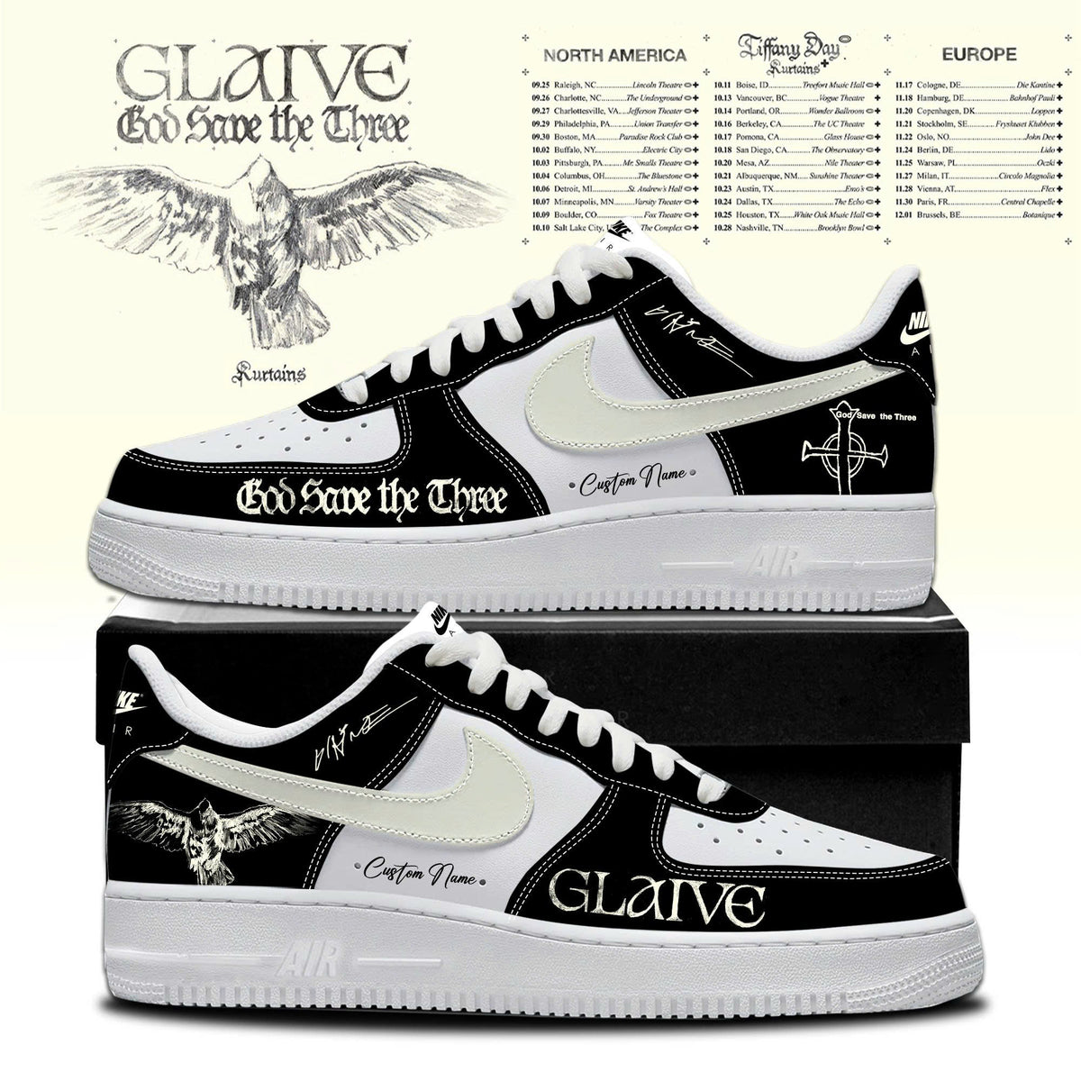 _G “God Save The Three” Tour 2026 Limited Edition AF1 Sneakers