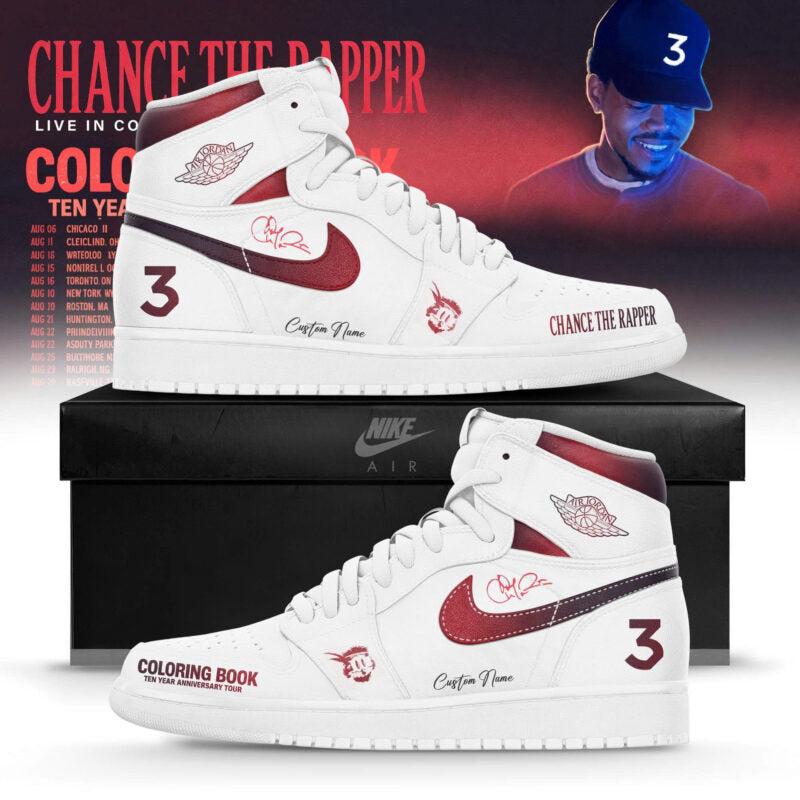 CTR “Coloring Book” 10 Year Anniversary Tour Limited Edition AJ1 Sneakers