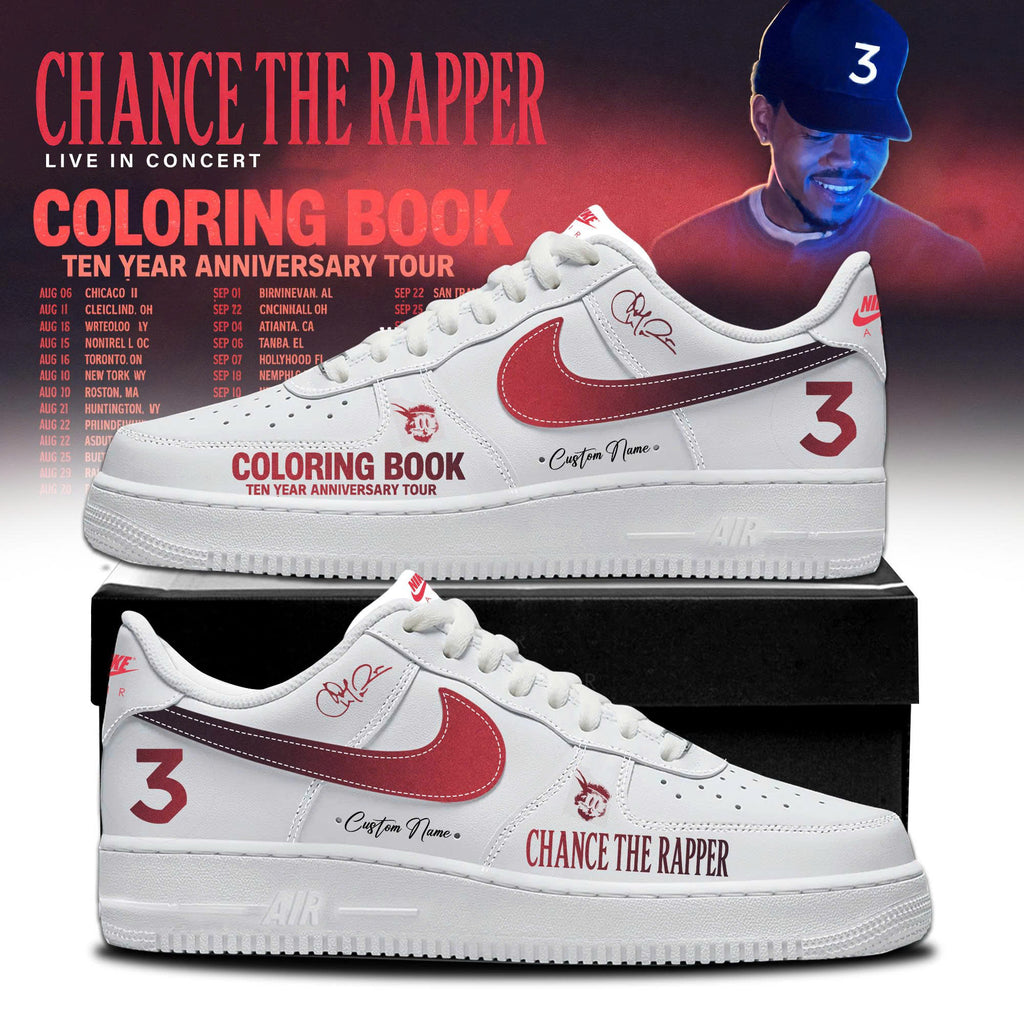 CTR "Coloring Book" 10 Year Anniversary Tour Limited Edition AF1 Sneakers