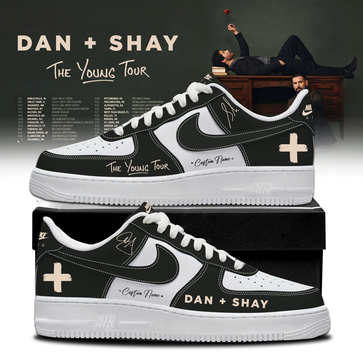 Dan + Shay  “The Young Tour" 2026 Limited Edition AF1 Sneakers