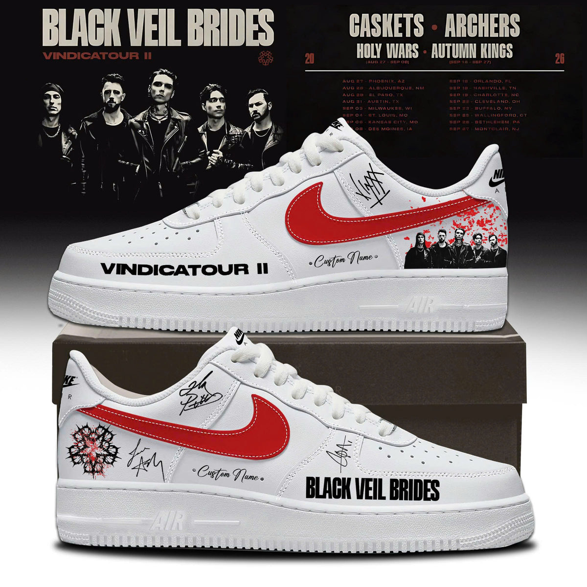 _BVB "VINDICATOUR II" Tour 2026 Limited Edition  AF1 Sneakers