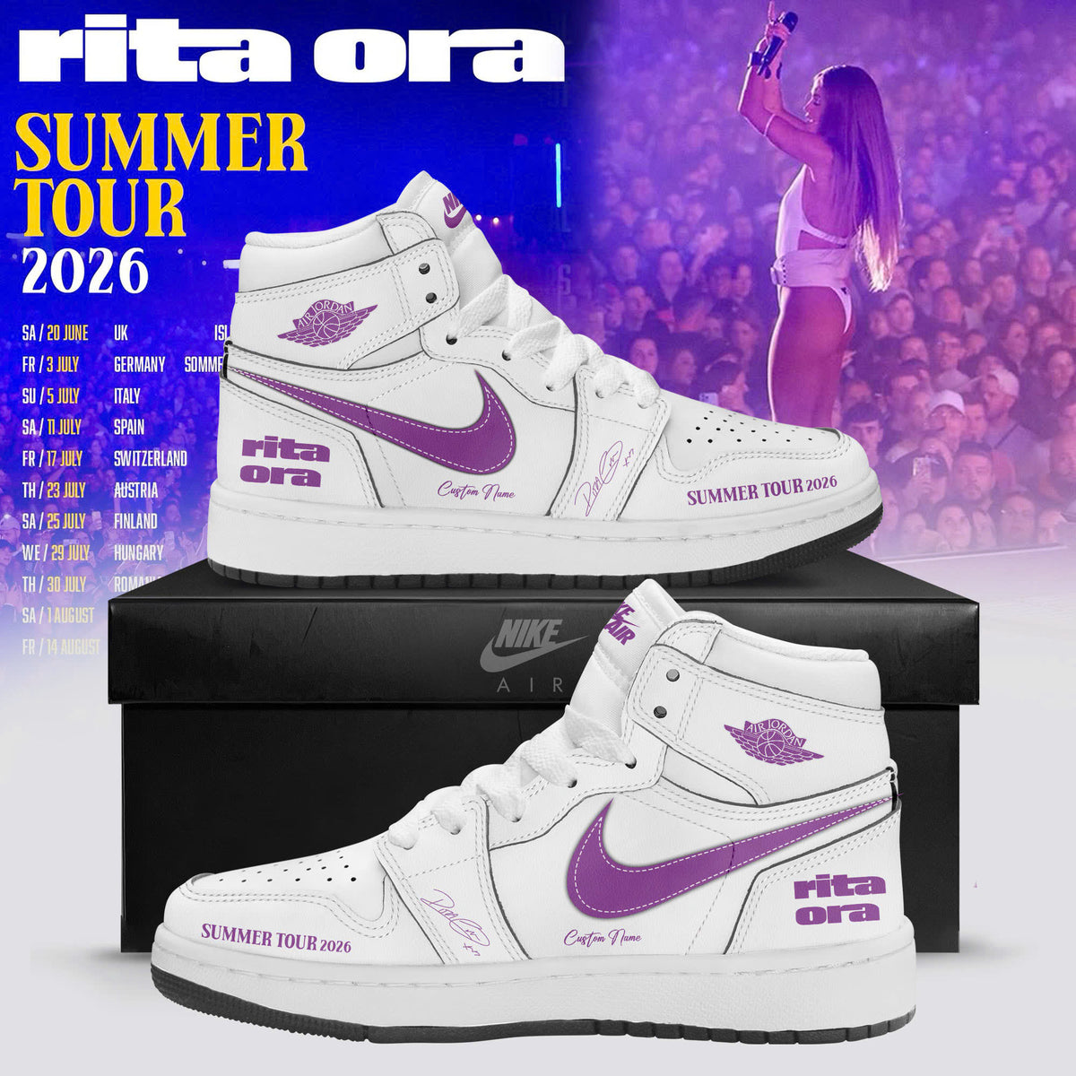 RO Summer Tour 2026 Limited Edition AJ1 Sneakers