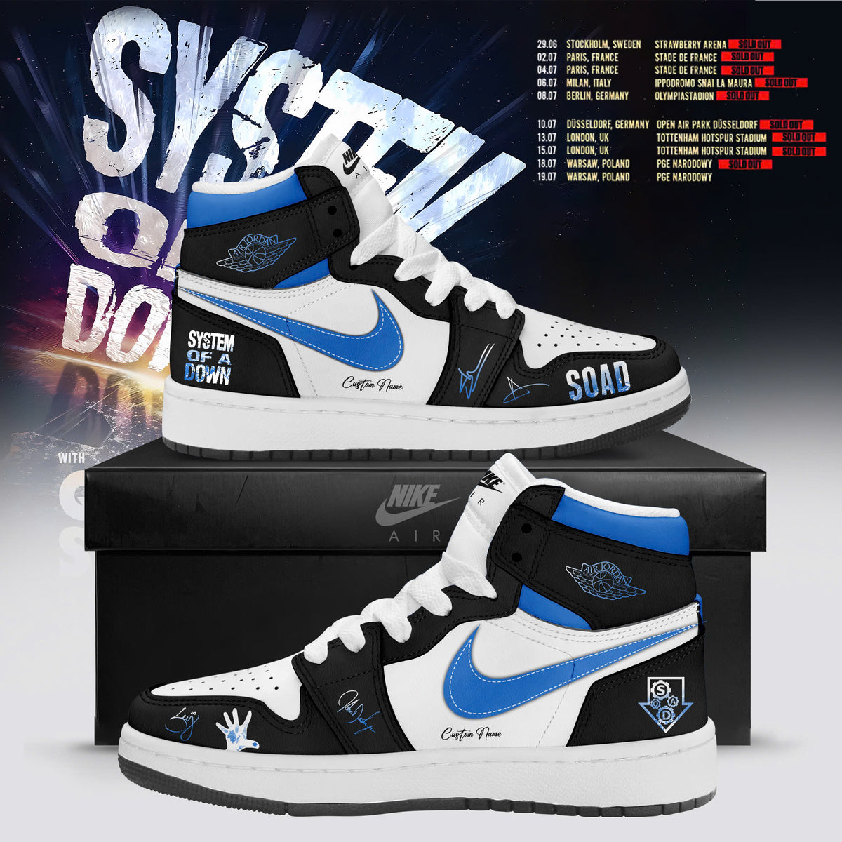 S.O.A.D – Tour 2026 Limited Edition AJ1 Sneakers